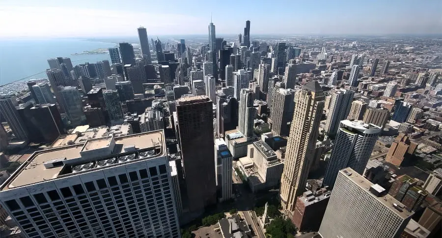 La Skyline de Chicago depuis le John Hancock Observatory