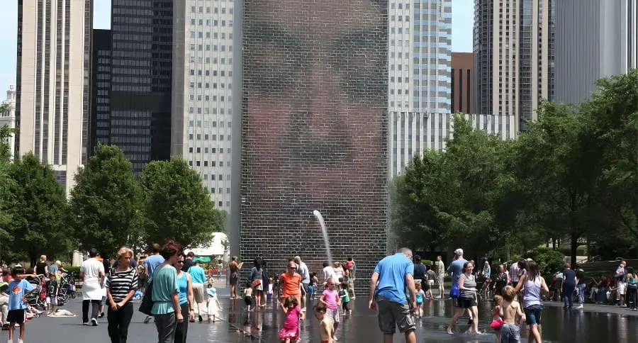 Crown Fountain au Millennium Park (Chicago)